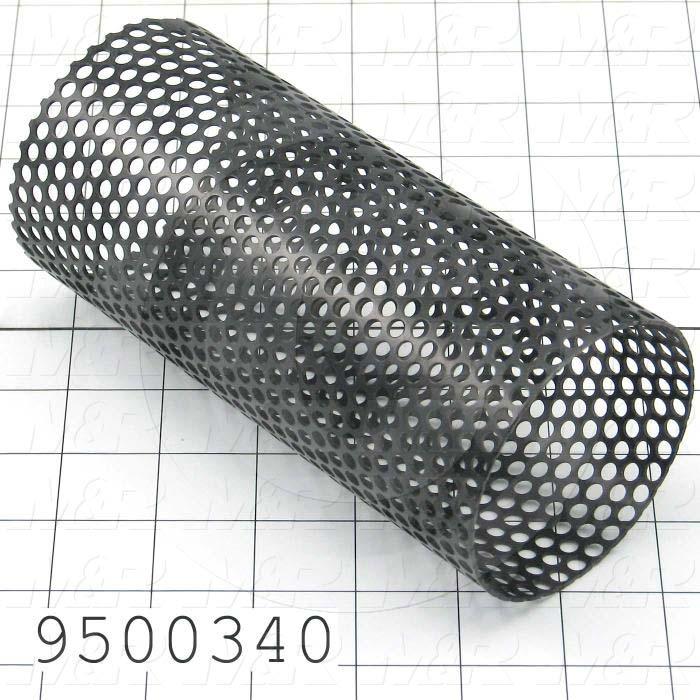 Fabricated Parts, Solenoid Mesh Cover, 6.86 in. Length, 3.10 in. Diameter