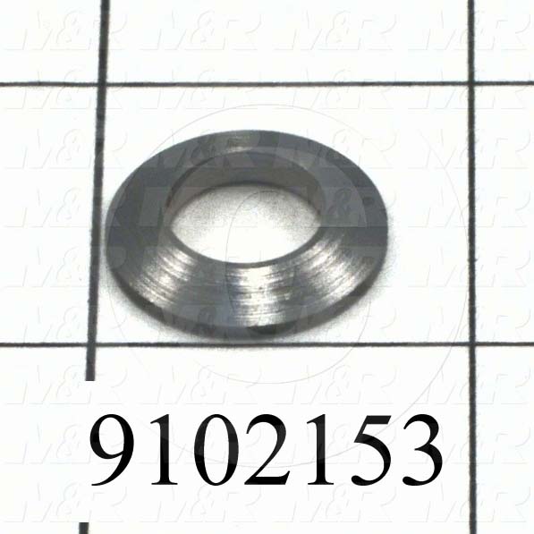 Fabricated Parts, Spherical Washer, 0.75 in. Diameter, 0.13 in. Thickness