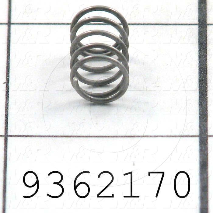 Fabricated Parts, Spring, 0.47 in. Length, 0.30 in. Diameter