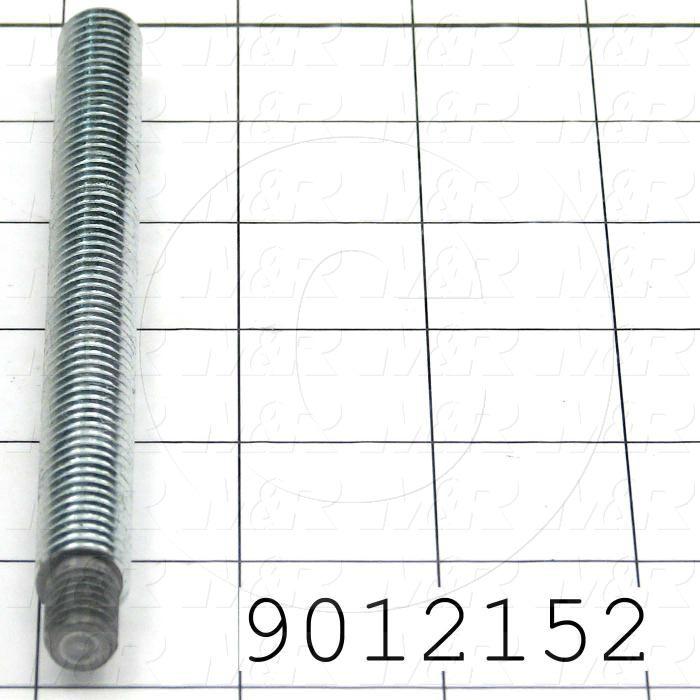 Fabricated Parts, Spring Tension Stud, 5.46 in. Length, 1/2-13 & 3/8-16 Thread Sizes