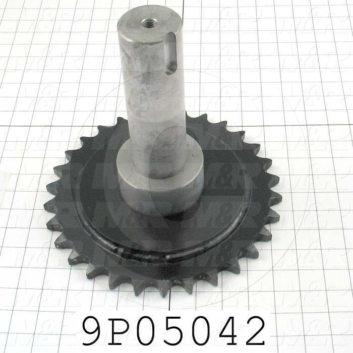 Fabricated Parts, Sprocket Drive Shaft, 9.25 in. Length, 10.13 in. Diameter, Front