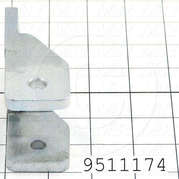 Fabricated Parts, Sq Bar Mtg Brkt R.H, 4.11 in. Length, 1.50 in. Width