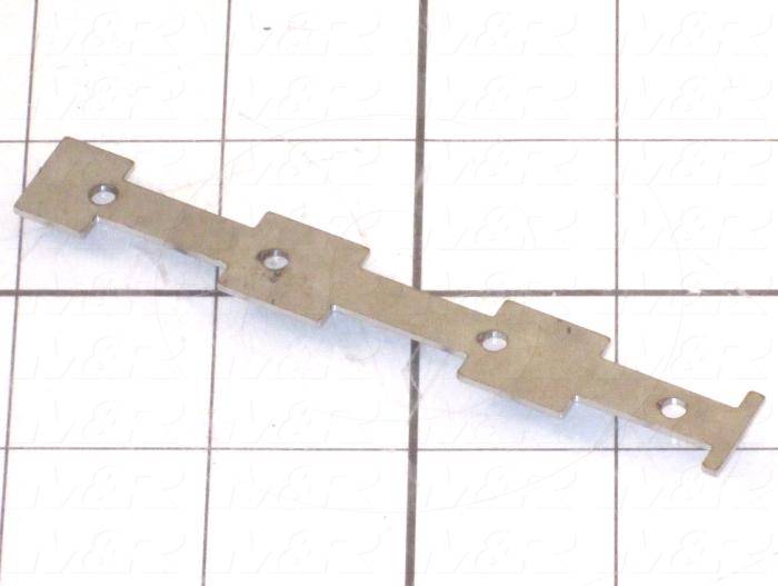 Fabricated Parts, Sqeegee Mtg Brkt, 3.94 in. Length, 0.55 in. Width, 18 GA Thickness, Tumble Finish