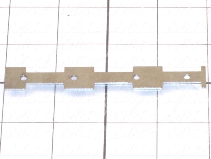 Fabricated Parts, Sqeegee Mtg Brkt, 3.94 in. Length, 0.55 in. Width, 18 GA Thickness, Tumble Finish