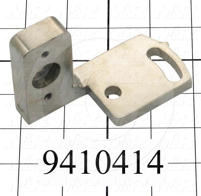 Fabricated Parts, Square Bar Mounting Bracket, 3.94 in. Length, 1.88 in. Width, 2.25 in. Height, Right Side