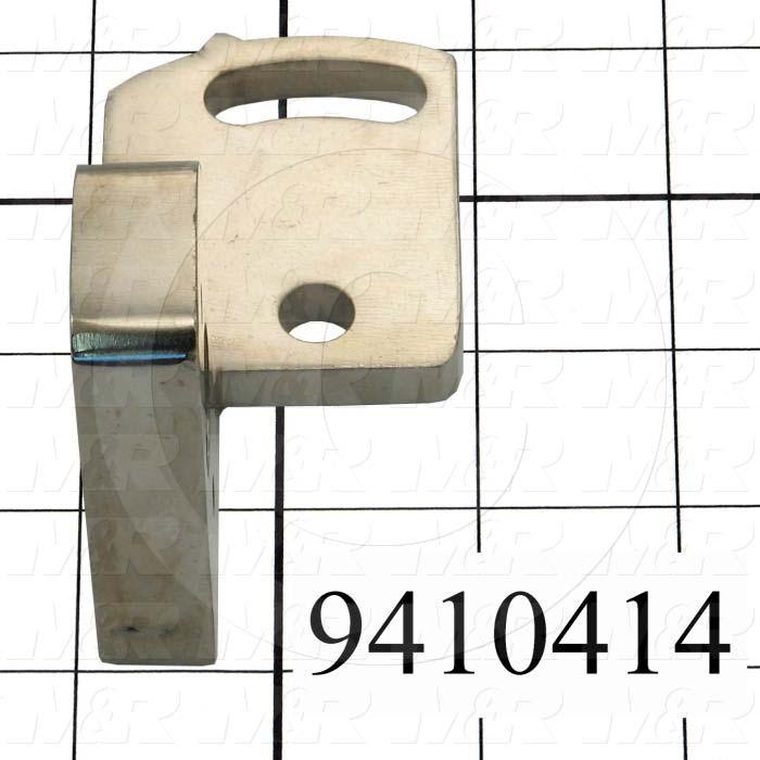 Fabricated Parts, Square Bar Mounting Bracket, 3.94 in. Length, 1.88 in. Width, 2.25 in. Height, Right Side