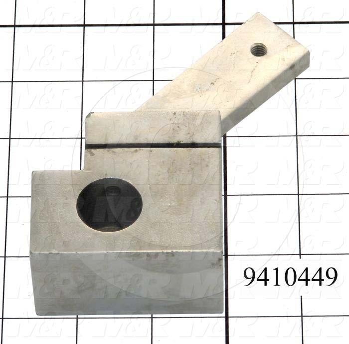 Fabricated Parts, Square Holder Bracket Weldment, 4.58 in. Length, 3.73 in. Width, 1.50 in. Height, Left Side