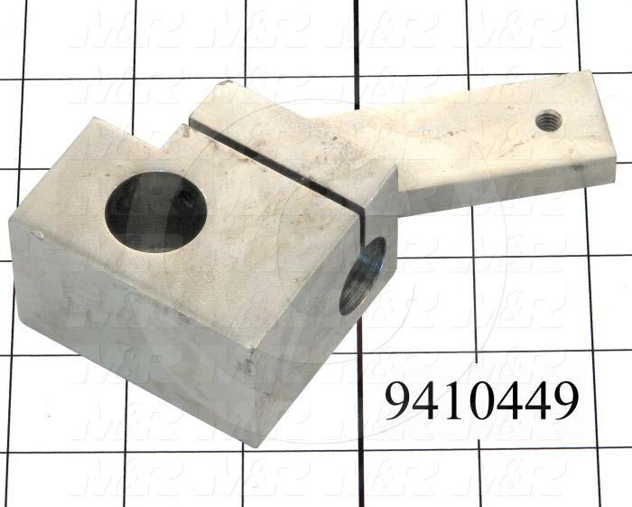 Fabricated Parts, Square Holder Bracket Weldment, 4.58 in. Length, 3.73 in. Width, 1.50 in. Height, Left Side