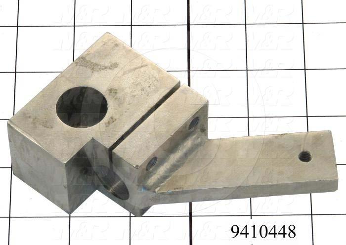 Fabricated Parts, Square Holder Bracket Weldment, 4.58 in. Length, 3.73 in. Width, 1.50 in. Height, Right Side