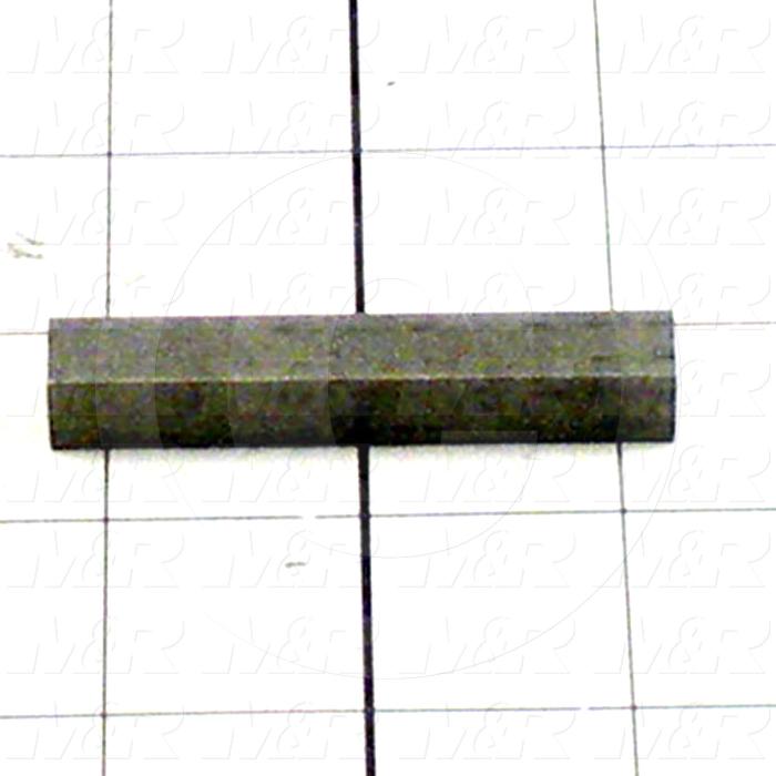 Fabricated Parts, Square Registration Pin, 2.44 in. Length, 0.38 in. Width, 0.38 in. Height