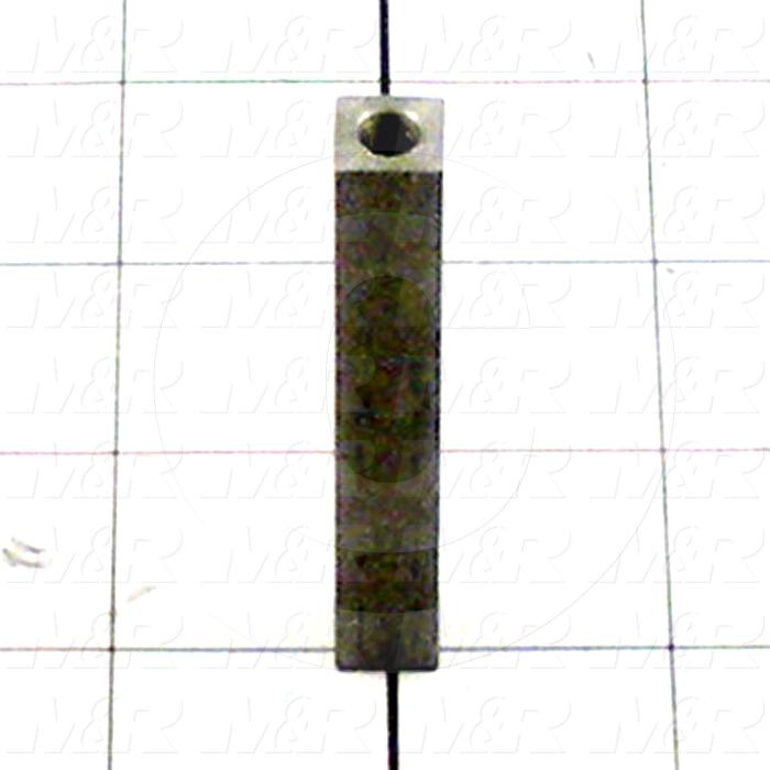 Fabricated Parts, Square Registration Pin, 2.44 in. Length, 0.38 in. Width, 0.38 in. Height
