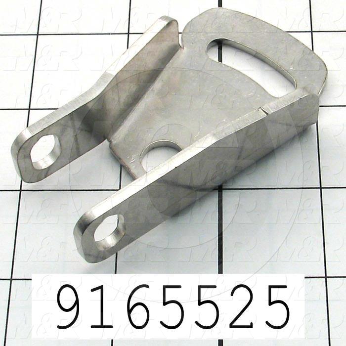 Fabricated Parts, Squeegee Flood Bar Holder, 1.91 in. Length, 0.92 in. Width, 3.38 in. Height, Left Side