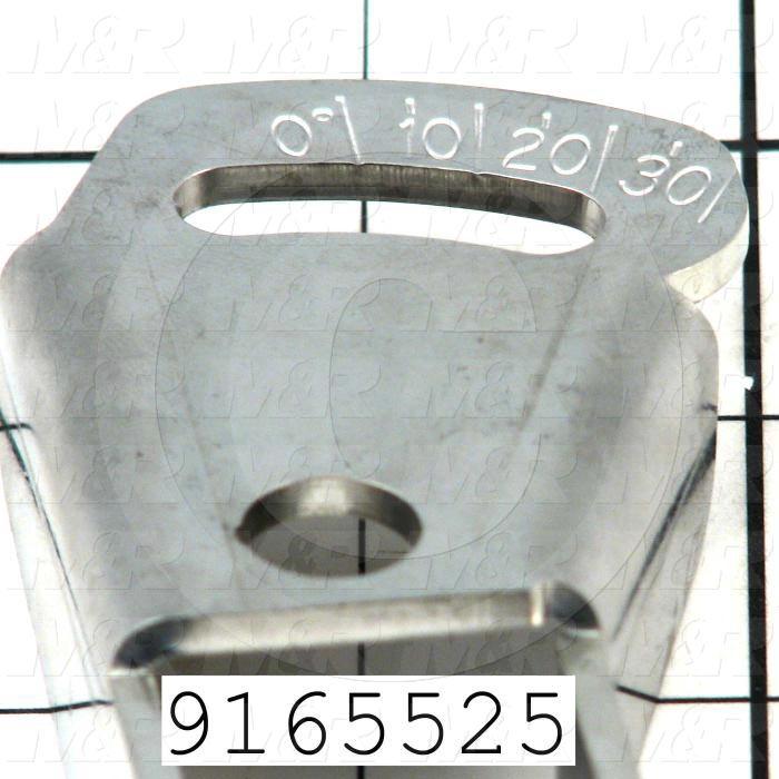 Fabricated Parts, Squeegee Flood Bar Holder, 1.91 in. Length, 0.92 in. Width, 3.38 in. Height, Left Side