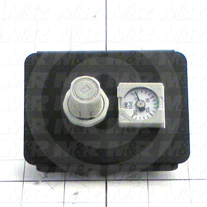 Fabricated Parts, Squeegee Press Regulator Assembly, 4.00 in. Length, 3.14 in. Width, 3.07 in. Height