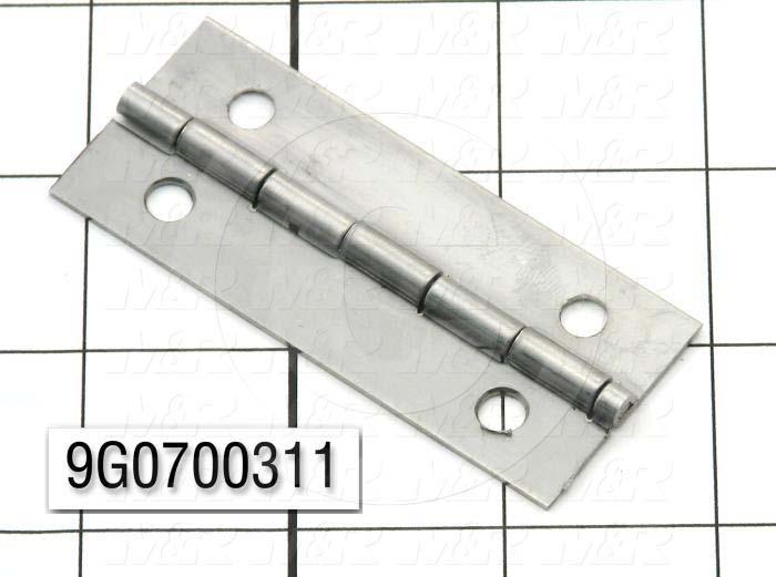 Fabricated Parts, Ss Hinge 1-1/4"X3"L Ac, 3.00 in. Length, 1.25 in. Width