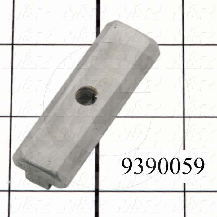 Fabricated Parts, Stop Plate T-Nut, 2.25 in. Length, 0.75 in. Width, 0.45 in. Height