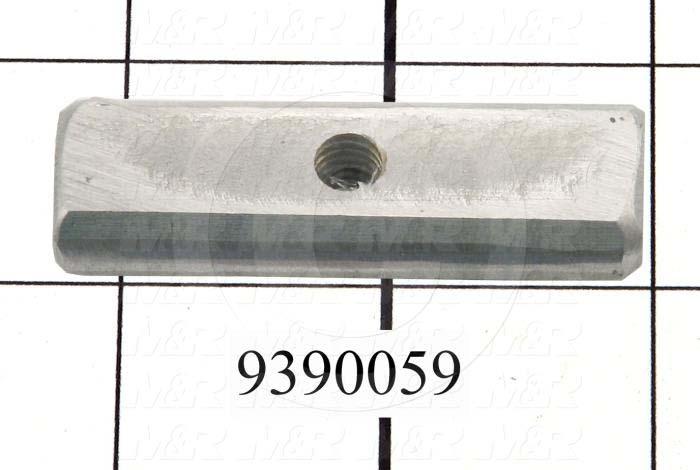 Fabricated Parts, Stop Plate T-Nut, 2.25 in. Length, 0.75 in. Width, 0.45 in. Height