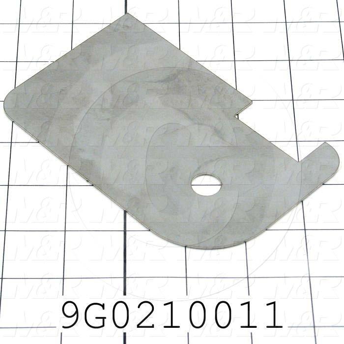 Fabricated Parts, Stripper Plate, 5.38 in. Length, 3.38 in. Width, 18 GA Thickness