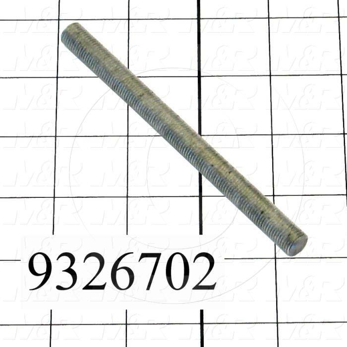 Fabricated Parts, Stroke Adjustment Rod, 4.75 in. Length, 3/8-24 Thread Size