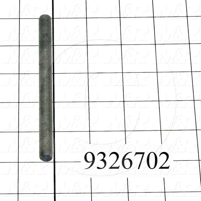 Fabricated Parts, Stroke Adjustment Rod, 4.75 in. Length, 3/8-24 Thread Size