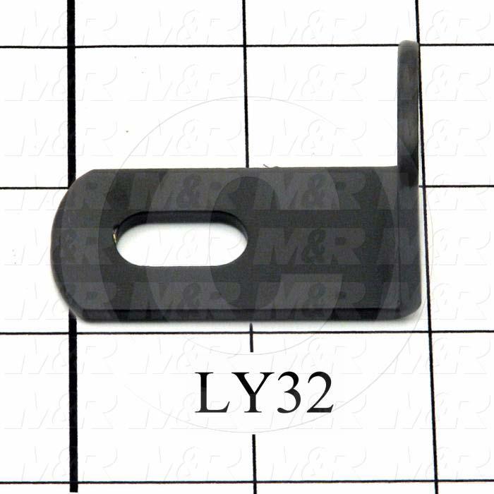 Fabricated Parts, Support Bracket, 2.13 in. Length, 1.00 in. Width, 1.50 in. Height, 11 GA Thickness, Black Powder Coat Finish