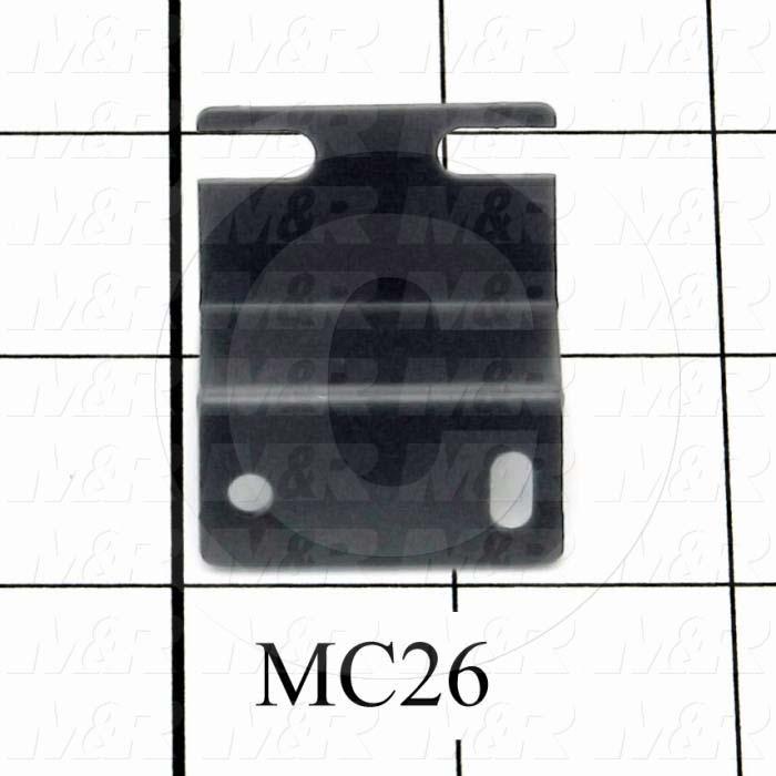 Fabricated Parts, Switch Bracket, 1.50 in. Length, 1.313 in. Width, 1.00 in. Height, 18 GA Thickness, Black Powder Coat Finish
