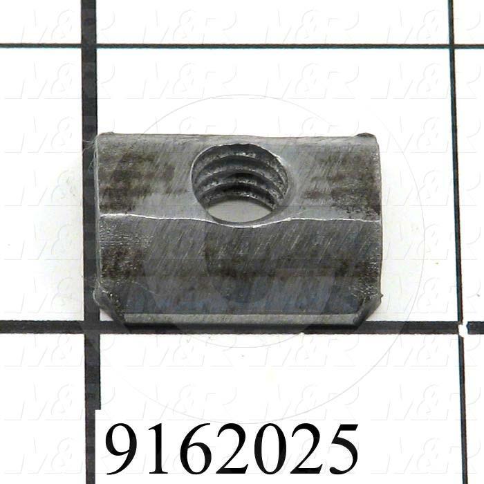 Fabricated Parts, T-Nut, 0.75 in. Length, 0.63 in. Width, 0.25 in. Thickness