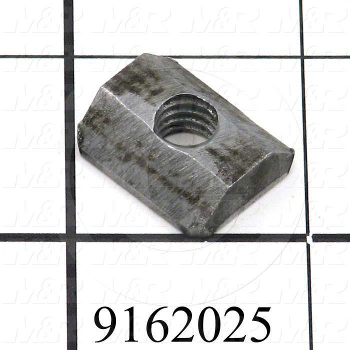 Fabricated Parts, T-Nut, 0.75 in. Length, 0.63 in. Width, 0.25 in. Thickness