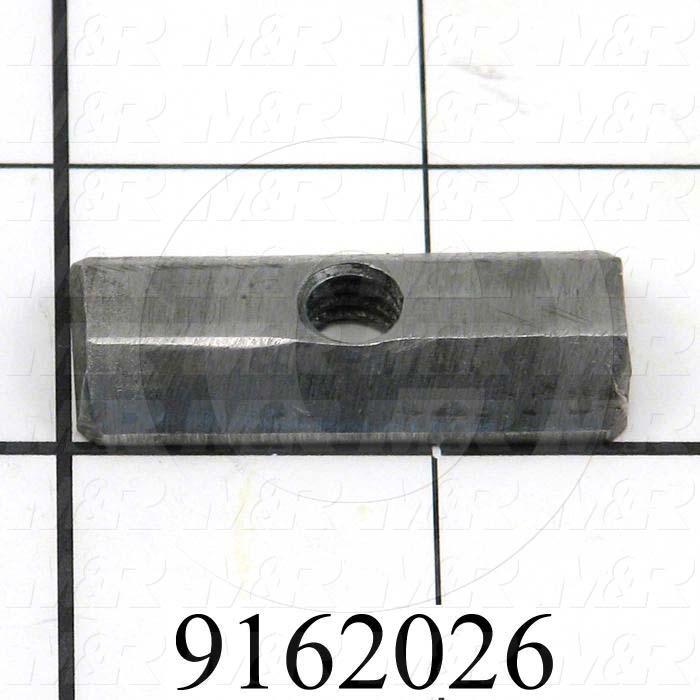Fabricated Parts, T-Nut, 1.50 in. Length, 0.63 in. Width, 0.25 in. Height