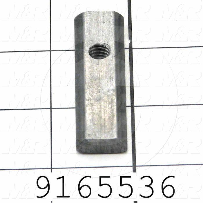 Fabricated Parts, T-Nut, 2.25 in. Length, 0.63 in. Width, 0.25 in. Height