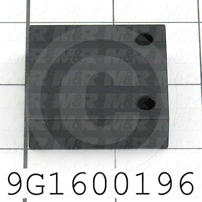 Fabricated Parts, Table Cylinder Bracket, 1.56 in. Length, 1.50 in. Width, 0.50 in. Thickness, Black Anodized Finish