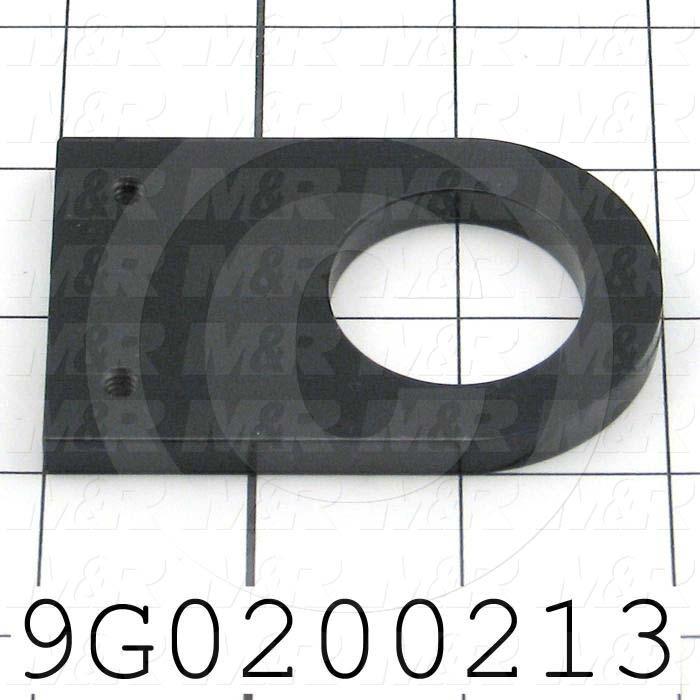 Fabricated Parts, Table Touch Bottom Mount, 3.00 in. Length, 2.00 in. Width, 0.25 in. Thickness, OC50000 Black Anodizing Finish