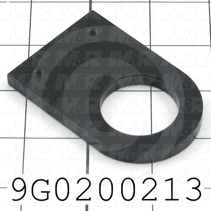 Fabricated Parts, Table Touch Bottom Mount, 3.00 in. Length, 2.00 in. Width, 0.25 in. Thickness, OC50000 Black Anodizing Finish