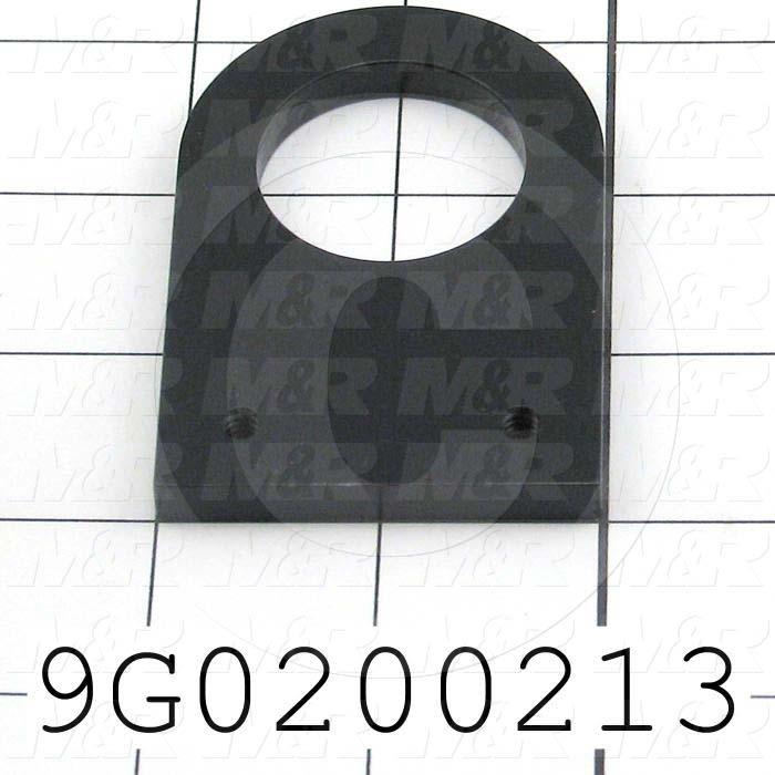 Fabricated Parts, Table Touch Bottom Mount, 3.00 in. Length, 2.00 in. Width, 0.25 in. Thickness, OC50000 Black Anodizing Finish