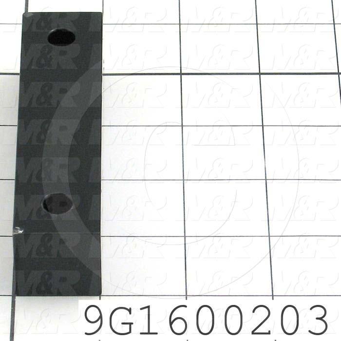 Fabricated Parts, Take Up Guide Block, 4.00 in. Length, 1.00 in. Width, 1.00 in. Thickness, Semi-Gloss Black Finish