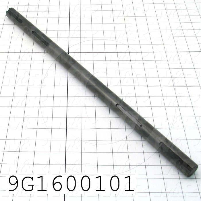 Fabricated Parts, Tape Belt Roller Shaft, 21.50 in. Length, 1.00 in. Diameter, Black Oxide Finish