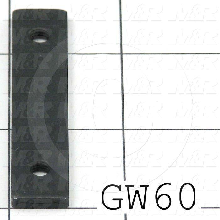 Fabricated Parts, Tapping Strip, 2.50 in. Length, 0.50 in. Width, 11 GA Thickness