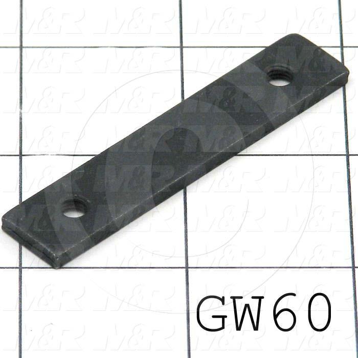 Fabricated Parts, Tapping Strip, 2.50 in. Length, 0.50 in. Width, 11 GA Thickness