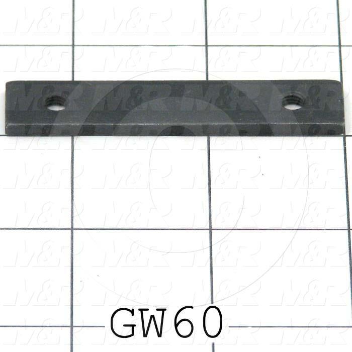 Fabricated Parts, Tapping Strip, 2.50 in. Length, 0.50 in. Width, 11 GA Thickness