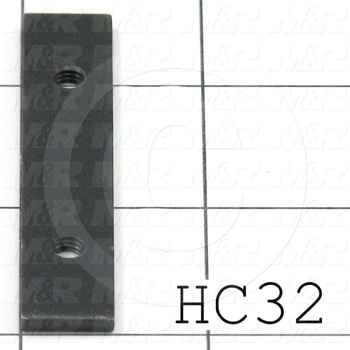 Fabricated Parts, Tapping Strip, 2.50 in. Length, 0.50 in. Width, 11 GA Thickness, Black Oxide Finish