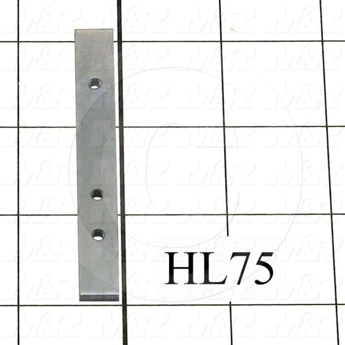 Fabricated Parts, Tapping Strip, 3.00 in. Length, 0.38 in. Width, 11 GA Thickness, Zinc Finish