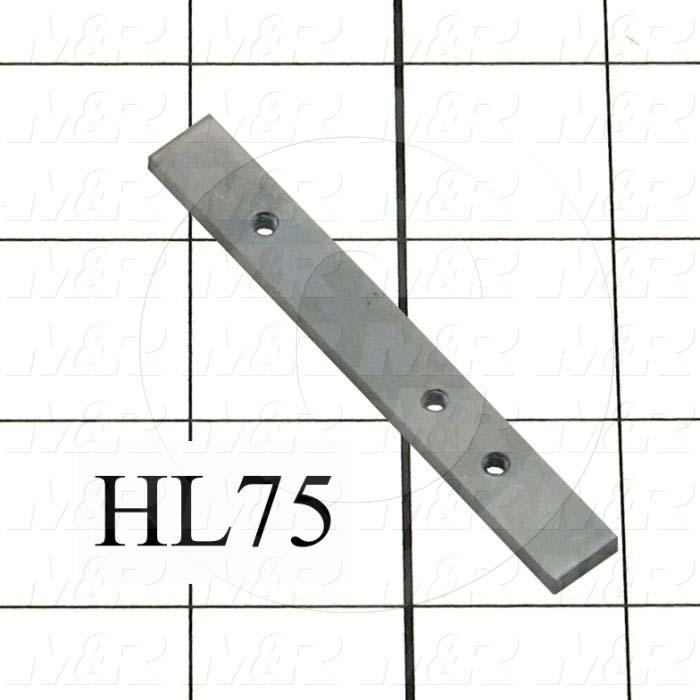Fabricated Parts, Tapping Strip, 3.00 in. Length, 0.38 in. Width, 11 GA Thickness, Zinc Finish