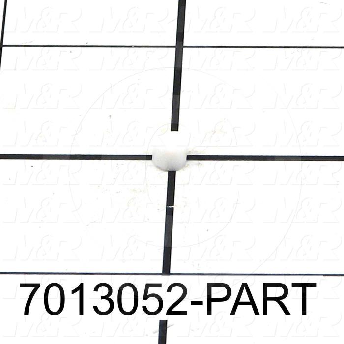 Fabricated Parts, Teflon TFE Rod, 0.19 in. Length, 0.13 in. Diameter