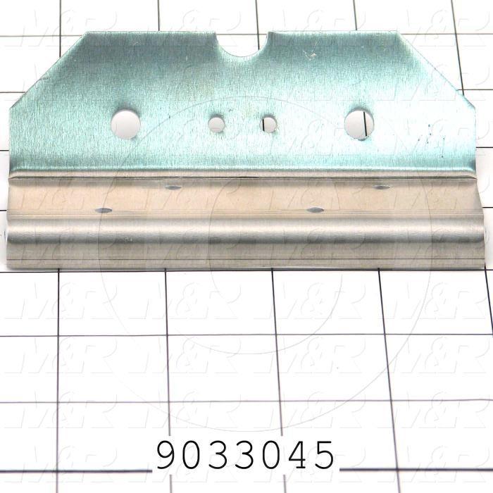 Fabricated Parts, Temp. Switch Bracket, 4.50 in. Length, 2.34 in. Width, 1.27 in. Height, 1/8 in. Thickness