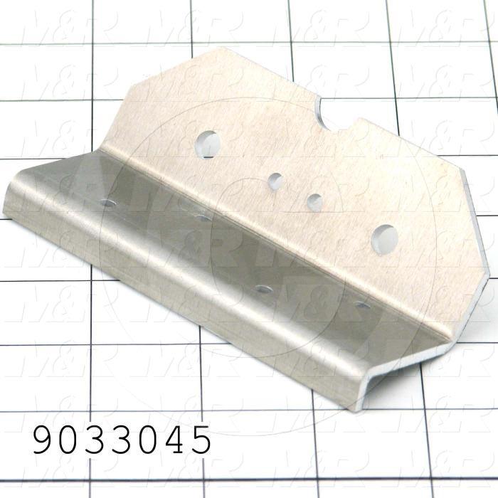 Fabricated Parts, Temp. Switch Bracket, 4.50 in. Length, 2.34 in. Width, 1.27 in. Height, 1/8 in. Thickness