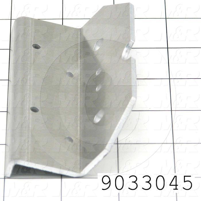 Fabricated Parts, Temp. Switch Bracket, 4.50 in. Length, 2.34 in. Width, 1.27 in. Height, 1/8 in. Thickness