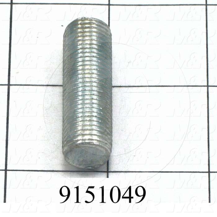 Fabricated Parts, Threaded Rod, 1.50 in. Length, 1/2-20 Thread Size