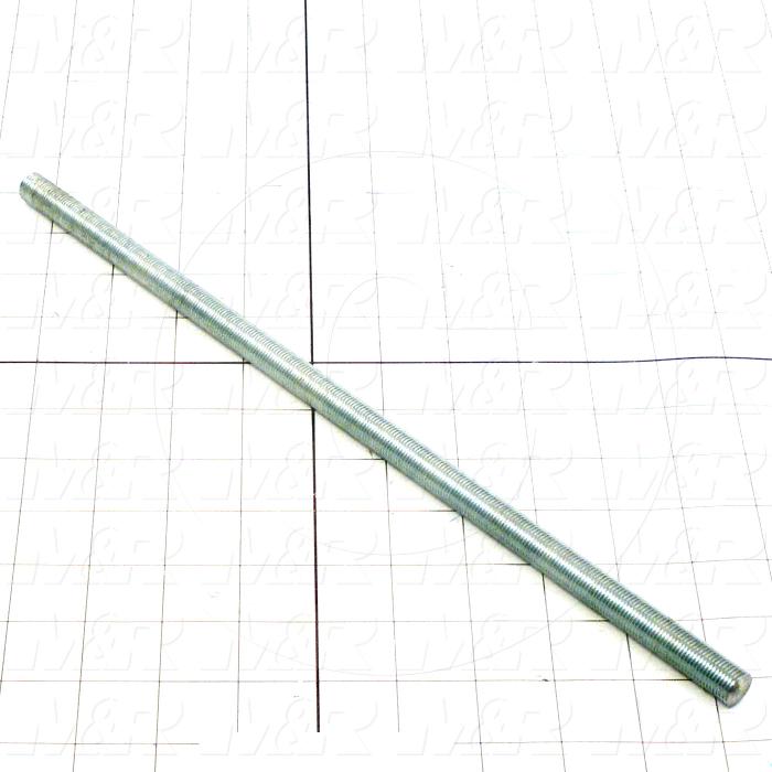 Fabricated Parts, Threaded Rod, 14.00 in. Length, 1/2-20 Thread Size