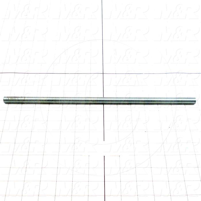 Fabricated Parts, Threaded Rod, 14.00 in. Length, 1/2-20 Thread Size