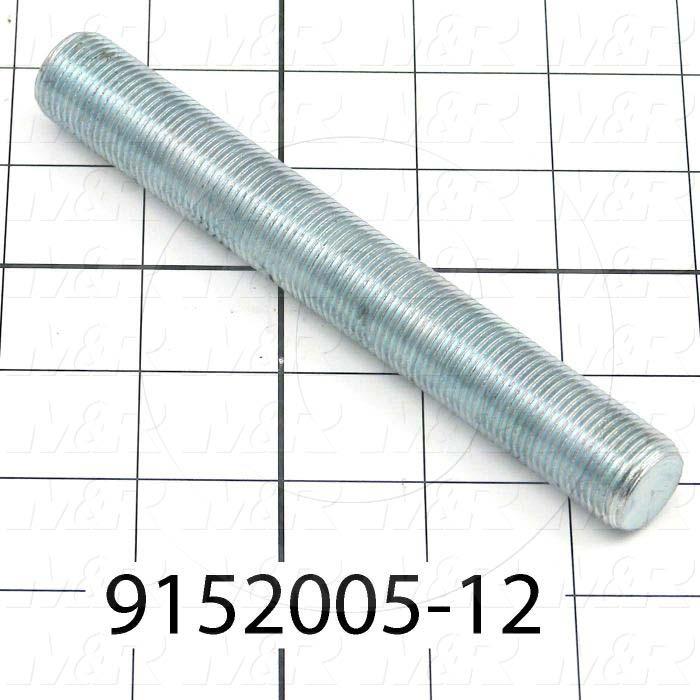 Fabricated Parts, Threaded Rod 3/4-16 X 5.75 in., 5.75 in. Length, 3/4 in. Diameter, 3/4-16 Thread Size, Zinc Plated Finish